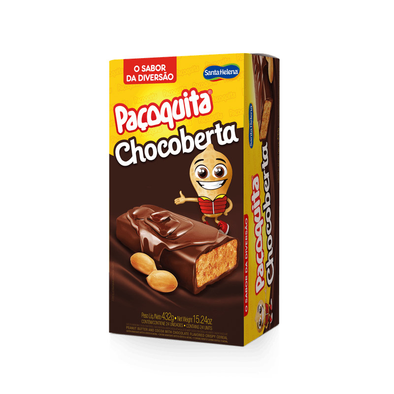 Paçoquita Coberta Com Chocolate Display De 432G Com 24 Unidades