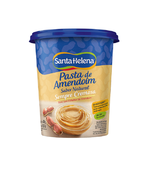 Pasta de Amendoim Sempre Cremosa Sabor Natural Santa Helena 450g