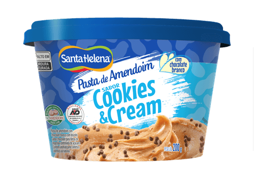 Pasta De Amendoim Sabor Cookies & Cream Santa Helena 200g