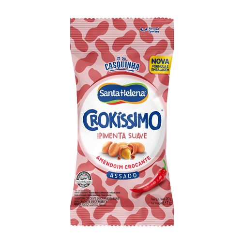 Crokíssimo Amendoim Crocante Pimenta Suave 90G Pacote