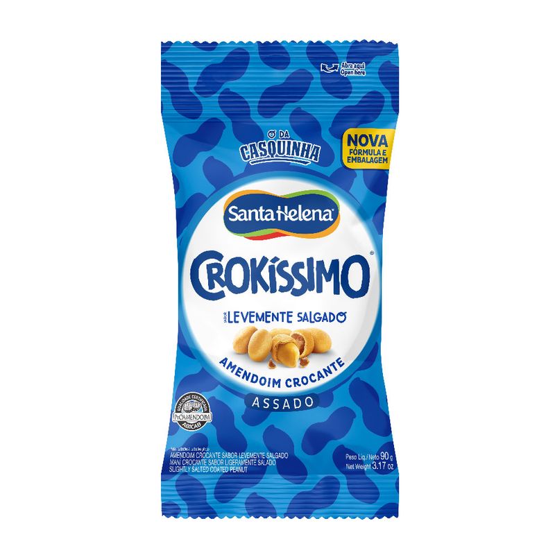 Crokíssimo Amendoim Crocante Levemente Salgado 90G Pacote