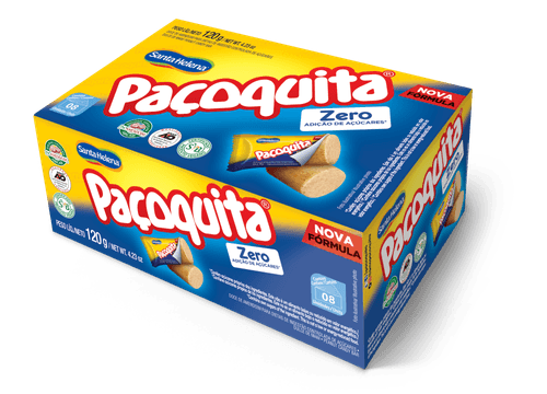 Paçoquita Zero Rolha Embalada de 120g com 8 unidades