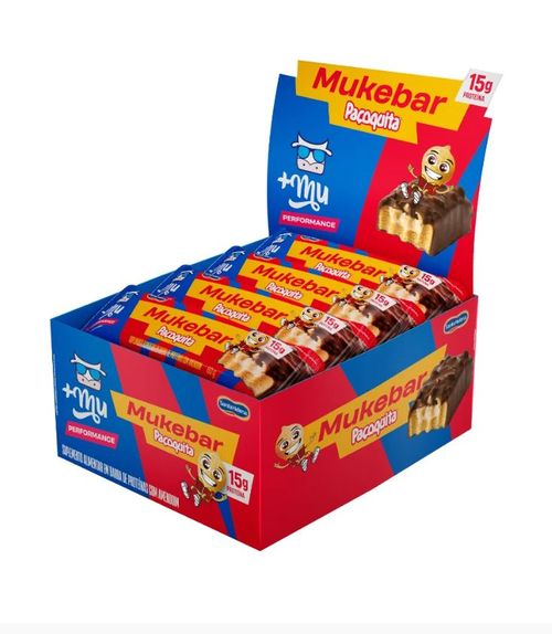 Mukebar Sabor Paçoquita - Display com 12 unidades - 720g | +Mu