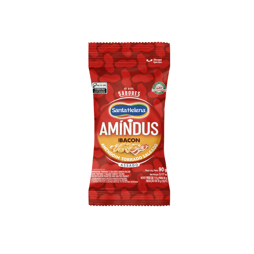 Amindus Salgado Santa Helena Sabor Bacon 90g