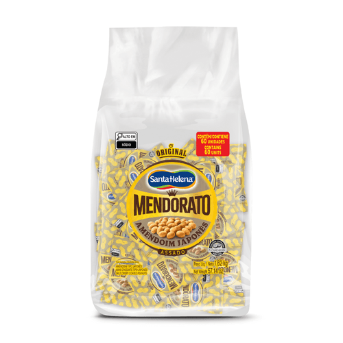 Mendorato Amendoim Japonês Fardo 1,44Kg com 60 unidades de 24g